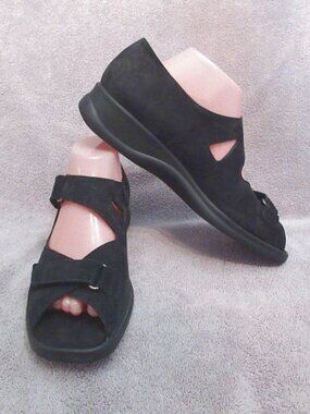 Theresia M. Orthotic Comfort Shoes Womens 10.5 Suede Leather Open Toe Walking